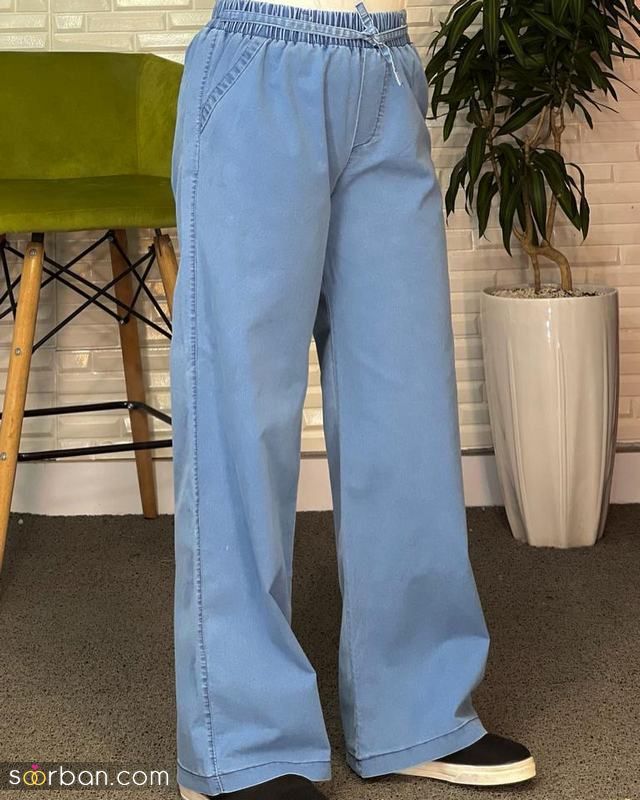 شلوار طرح لی نیم بگ کشی تسلا فول کیفیت