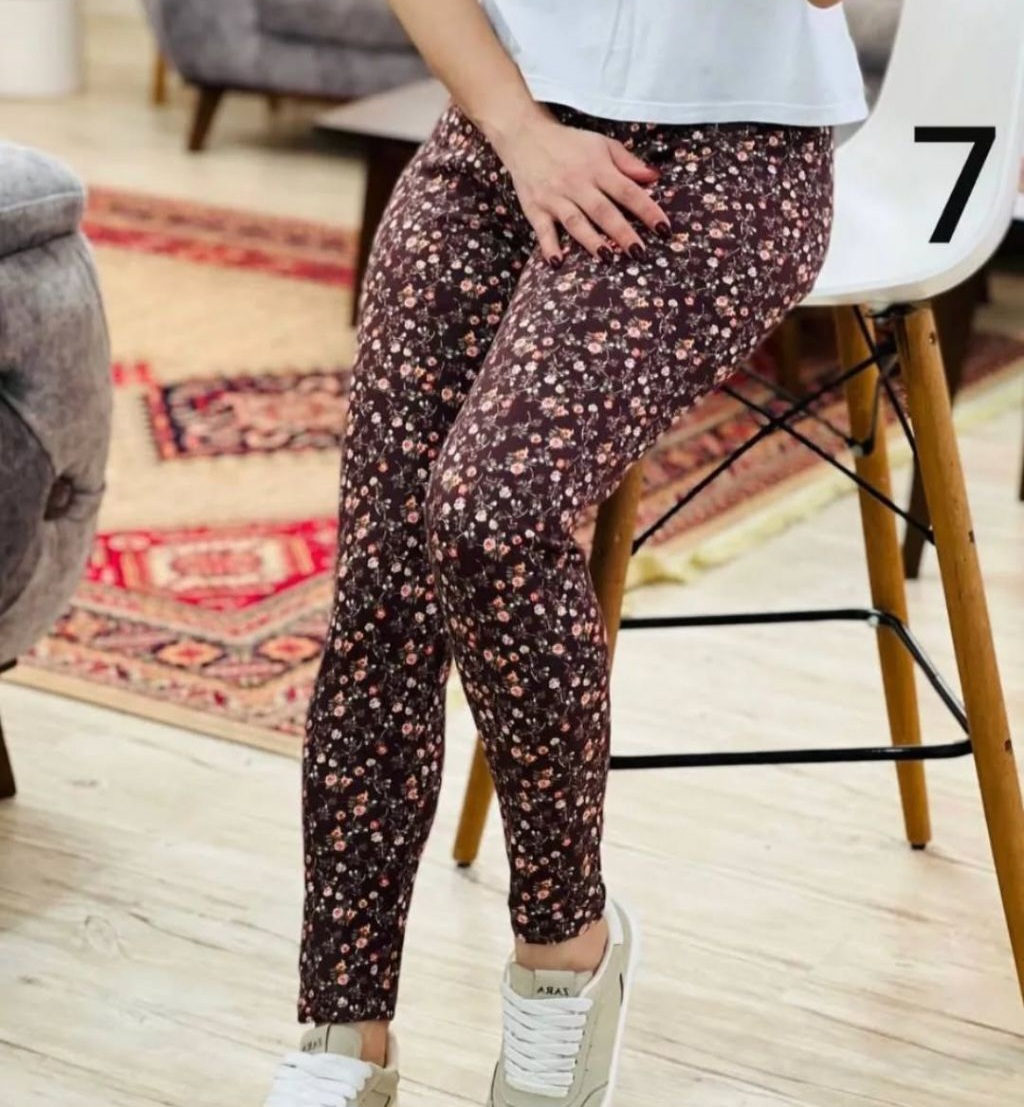 شلوار راحتی طرح گل تمام پنبه