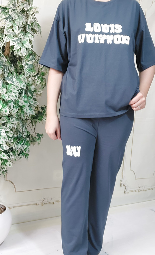 ست نخ پنبه تیشرت وشلوار