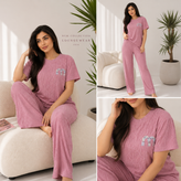 ست تیشرت شلوار زنانه لمه وارداتی سایزبندی