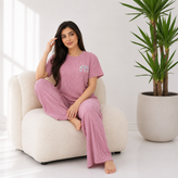 ست تیشرت شلوار زنانه لمه وارداتی سایزبندی