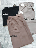 شلوارریزشی مورگان زنانه فول بگ مزون دوزی کرپ مرویجت