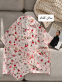 ست سه تیکه پیژامه زنانه وارداتی نخ پنبه فری سایز