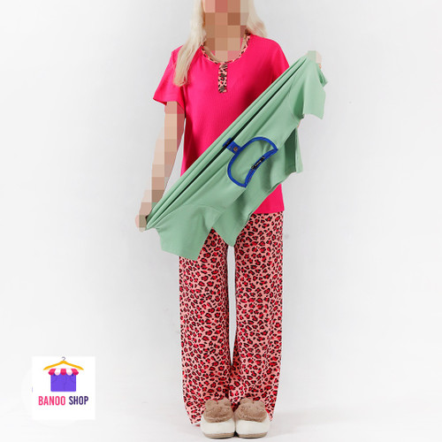 ست تیشرت شلوار زنانه کبریتی سایزبزرگ فری سایز
