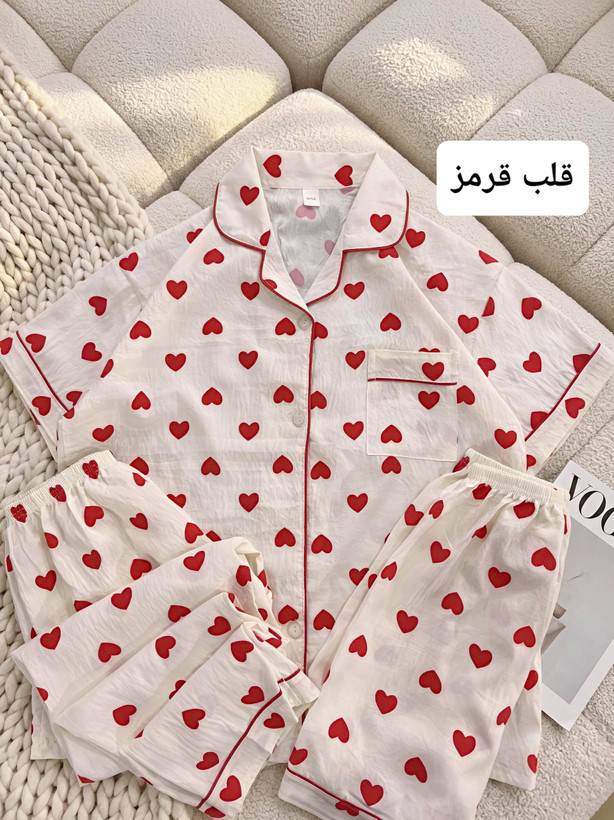 ست سه تیکه پیژامه زنانه وارداتی نخ پنبه فری سایز